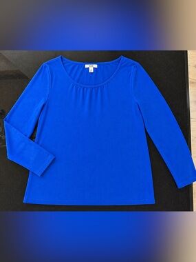 Sejour Royal Blue Long Sleeve Women's Top